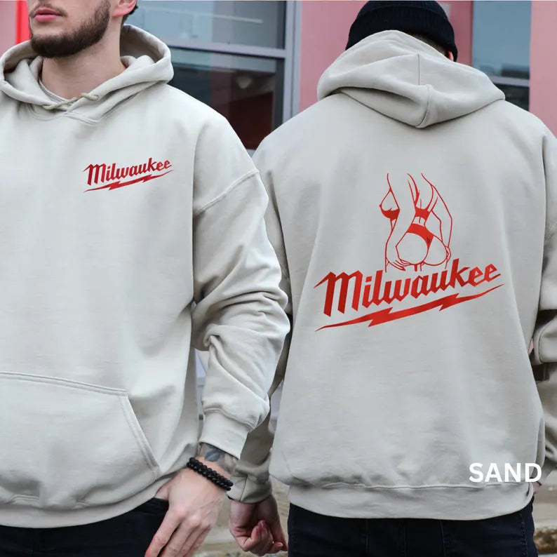 Unisex Milwaukee Tools Hoodie – Trendy Mechanic Garage Work Sweatshirt for Men